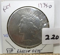 1934-D Peace silver dollar