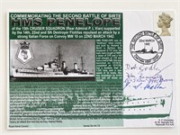 WWII Second Battle of Sirte HMS Penelope Multi Sig