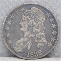 1832 BUST HALF DOLLAR.