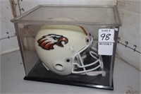 MINI NFL EAGLES HELMET IN DISPLAY CASE