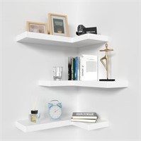 NATURE'S SOURCE Corner Floating Shelves with Invis