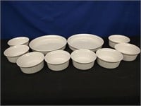 10 Piece White Bowl Set