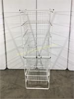 Metal wire basket storage shelves