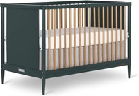 4-in-1 Island Crib  Olive  Rounded Spindles