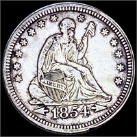 1854 Seated Liberty Quarter ABOUT UNCIRCULATED