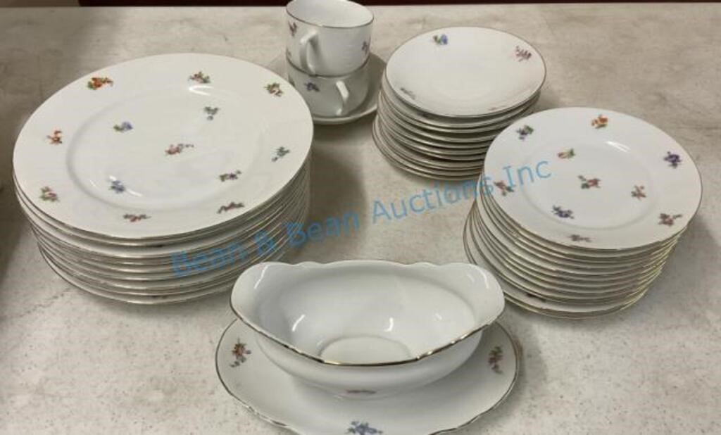 Over 30 pieces plates dinnerware Bavaria