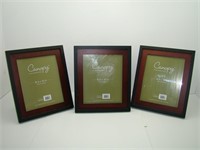3 Black and Walnut 8x10" Pictures Frames