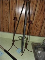 3 METAL CANDLE HOLDERS