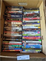 Banana box of DVDs