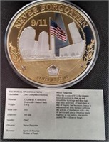 3 - Jumbo "Never Forget" 9/11 commemorative coins