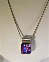 Sterling Silver "Lava" slide/pendant