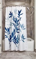 InterDesign Leaves Soft Fabric Shower Curtain,