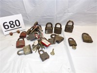 Assortment of Pad Locks & Keys