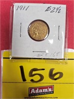 1911 INDIAN HEAD 2 1/2 GOLD PIECE
