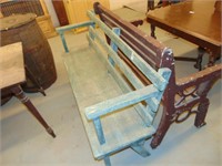 2 wooden benches