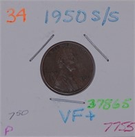 1950-S Lincoln Wheat Cent