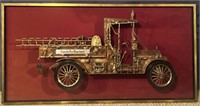 Ashville Fire Dept Copper Antique Style Fire Truck