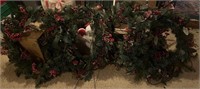 4pc Christmas Wreaths- Lights Do Not Work