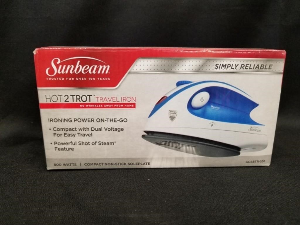 Sunbeam Hot 2 Trot Travel Iron in Box