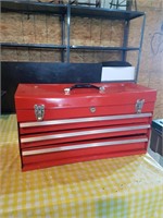 SMALL TOOL BOX HAS SOME WEAR AND TEAR