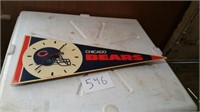 CHICAGO BEARS PENNANT CLOCK, UNTESTED