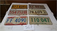 LICENSE PLATES 1976, 77, 78, 79, 80, & 81