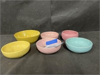 6 PIECE MCCOY BOWLS