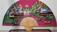 Oriental Hand Painted Folding Fan