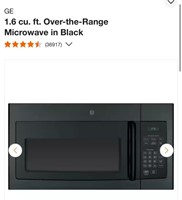 GE Over the Range 1.6 Cu Ft Black Microwave