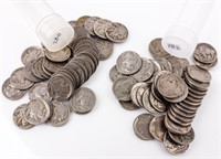 Coin 2 Rolls Buffalo Nickels 1928-D 80 pcs