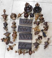 Antique Wooden Furniture Finials and Trim.