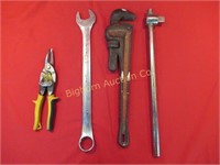 S-K 1 1/4" End Wrench, Stanley Metal Shears,