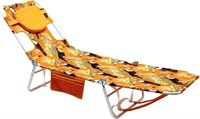 SunnyFeel Outdoor Chaise Lounge, Reclining Beach