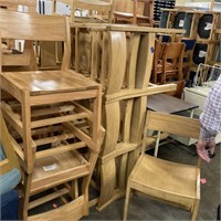 lot of 20 wood chairs