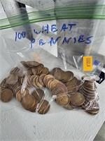 100 wheat pennies