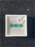 Very Rare .7 Ct 3 Total Emerald Gemstones Tested