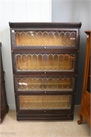6 SECTION LEAD GLASS BARRISTERS BOOKCASE