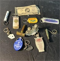 Lot Of Keychains And Assorted Items