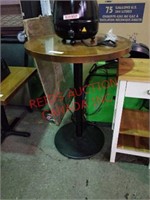 Round Bar Height Table Wood Top 28 Inch