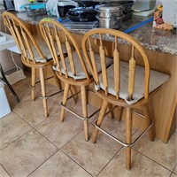 M121 Three stools w cushions