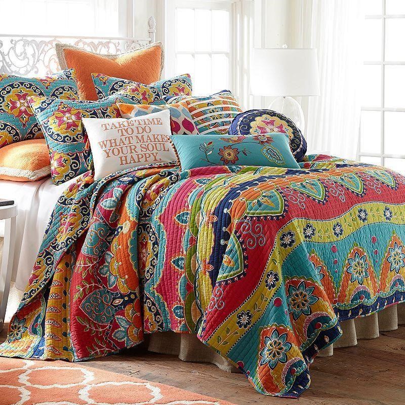 OFFSITE Levtex Amelie Boho Vibrant 3 Pc  Quilt