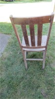 Old chair to refinish for garden ornament