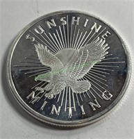 1 oz Sunshine Silver Silver Eagle Round