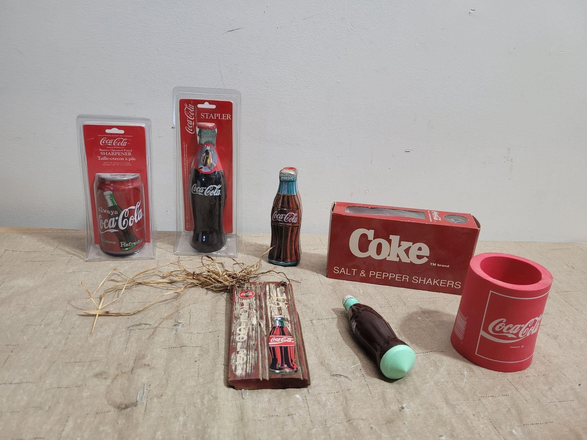 Coca-Cola Salt & Pepper, Stapler, Sharpener