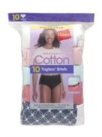 10pk Sz 8 Asst Colors Hanes Womens Briefs A21