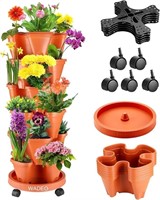 6 Tier Plant Pots, Self Watering Stackable Flower