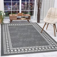 Antep Rugs Alfombras 5x7 Non-Skid  Gray  5' x 7'