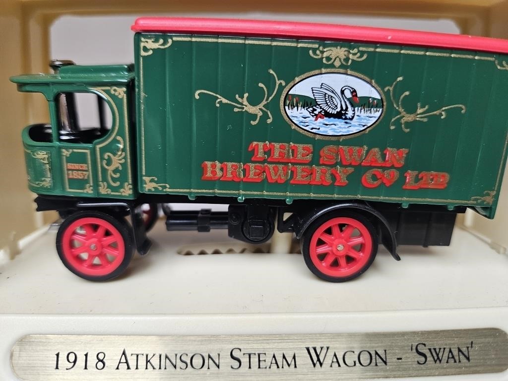 1918 ATKINSON STEAM WAGON SWAN MATCH BOX