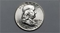 1959 D Franklin Half Dollar Uncirculated