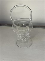 Heisey lariat 10” glass basket